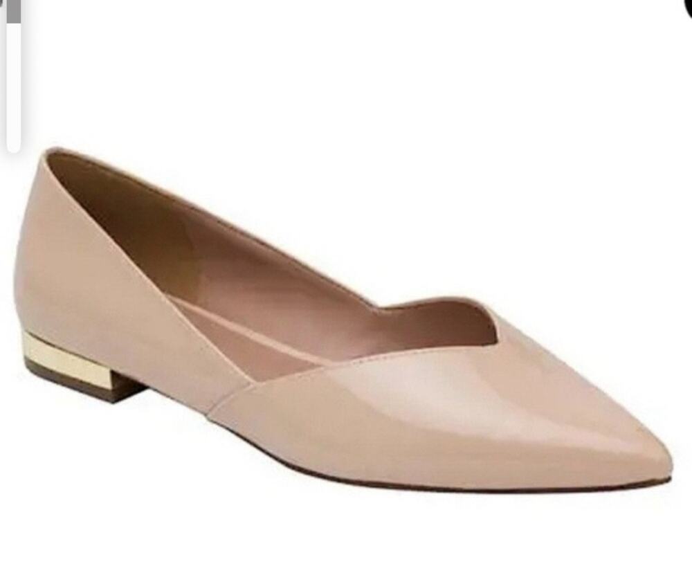 Linea Paolo Nasya Blush Patent Leather Pointed Toe Flats Size 6.5 NIB